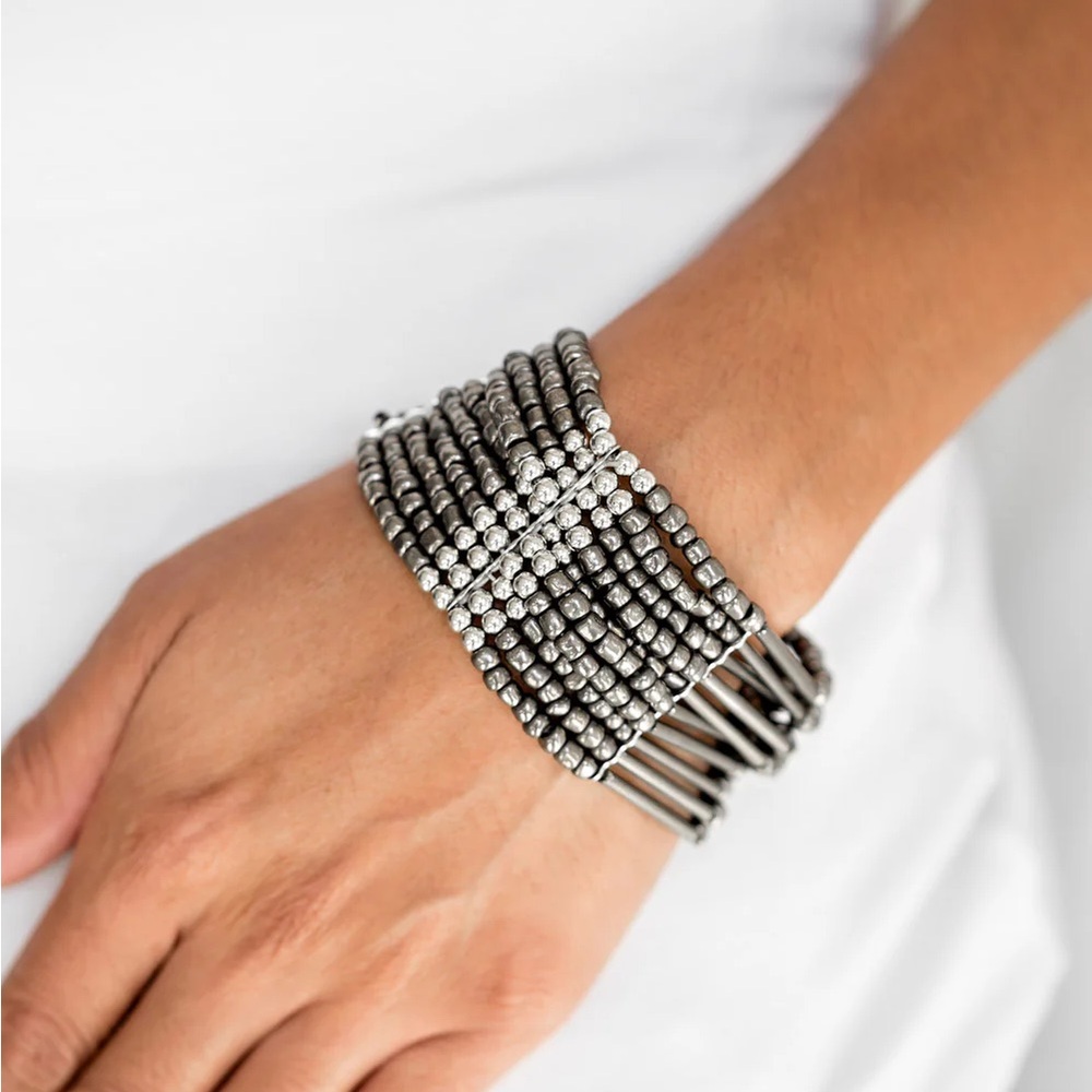 Elegant Silver Beaded Bracelet